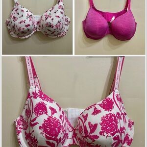 3 Cacique Lightly Lined Underwire Bras 44DDD